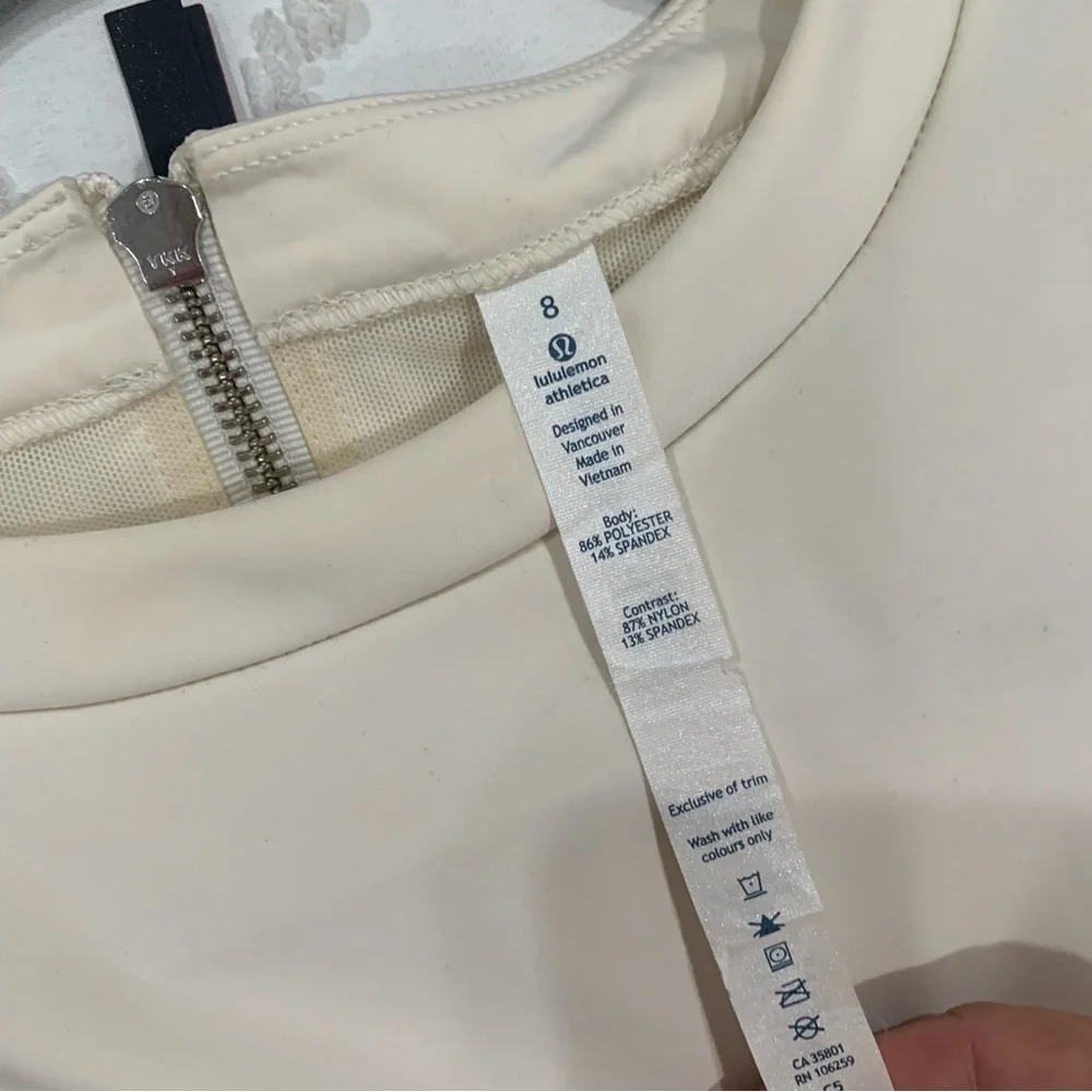 Lululemon Sweatshirt Departure Too Crewneck long Sleeve in Ghost Cream White